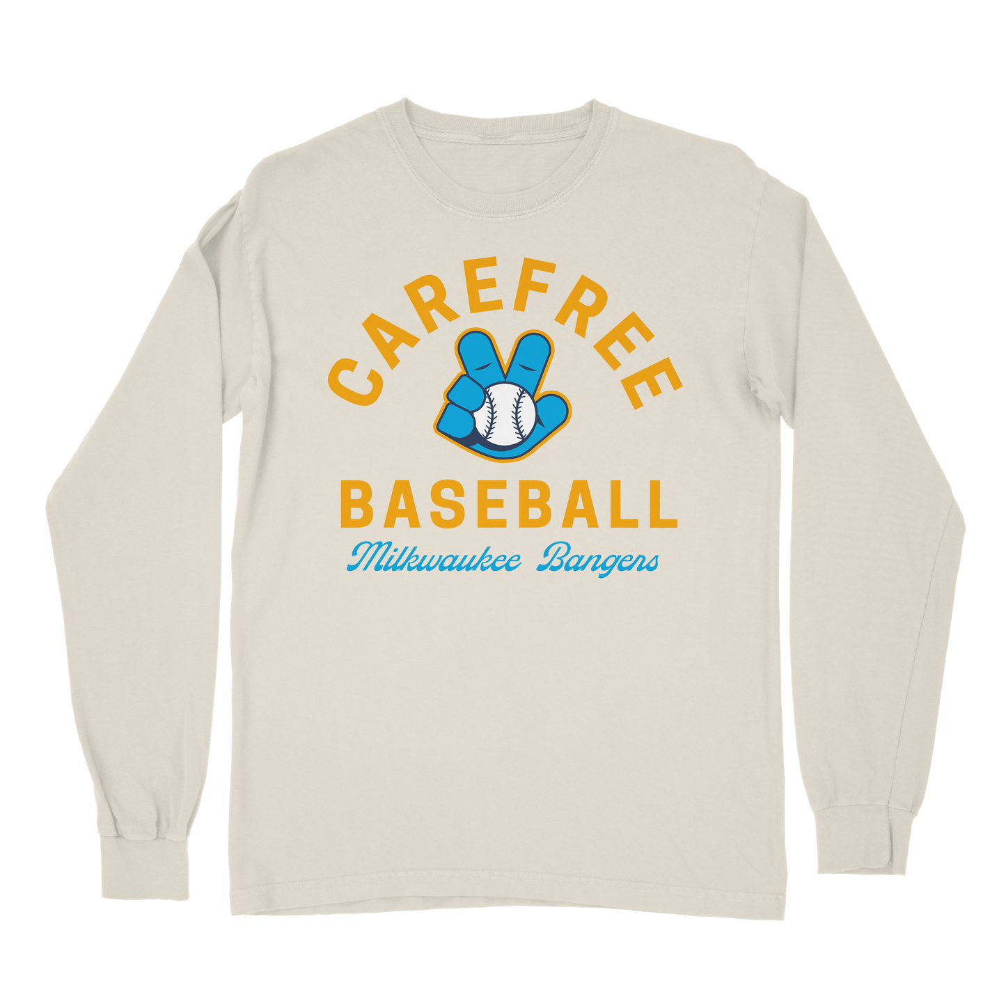 Care Free Baseball Long Sleeve T Shirt