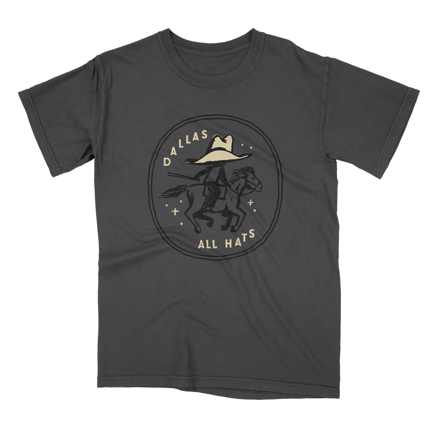 Giddy Up Tee Black - Dallas All Hats
