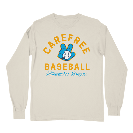 Care Free Baseball Long Sleeve T Shirt